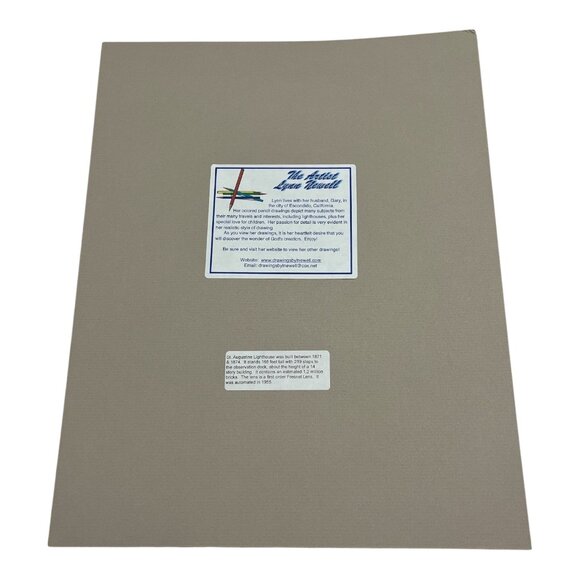 Lynn Newell Signed Print – *St. Augustine Light* Lighthouse Pencil Art - Picture 4 of 5